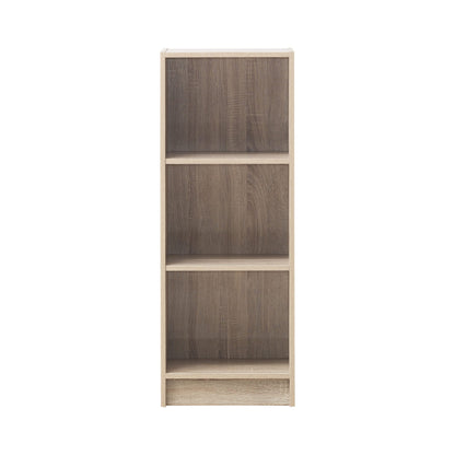 Timber Art Design UK 3 Tier Bookcase Open Narrow Tall Shelf Rack Contemporary Organizer Display Shelving Unit for Modern Living Room, Office Space