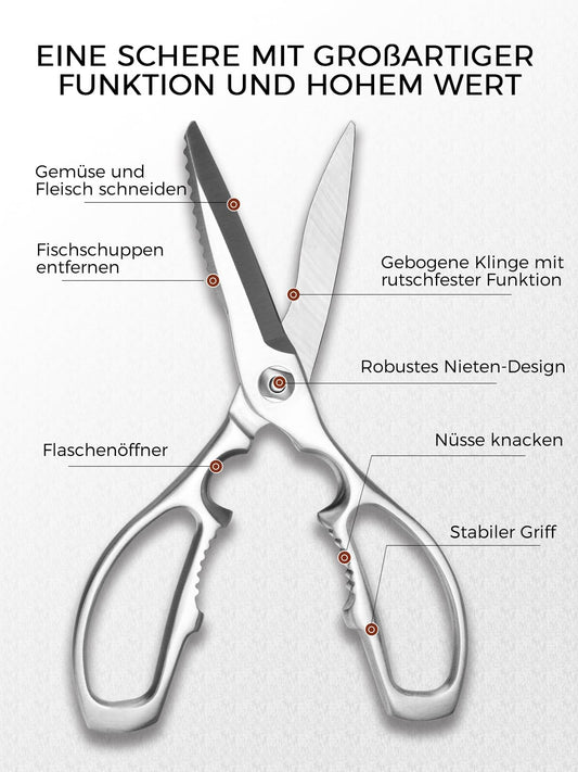 Simcoker Heavy Duty Kitchen Scissors, Cooking Scissors for Kitchen Use, Meat Scissors Kitchen, Sharp Kitchen Shears, Multipurpose Poultry Shears for