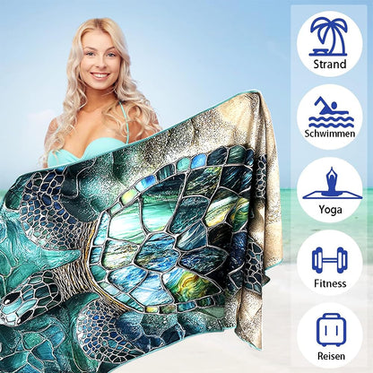 JAODFK Microfibre Beach Towel 71"X32" Quick Dry Lightweight Sand Free Extra Large Thin Towels Travel Essentials For Adults Womens Swim Bath