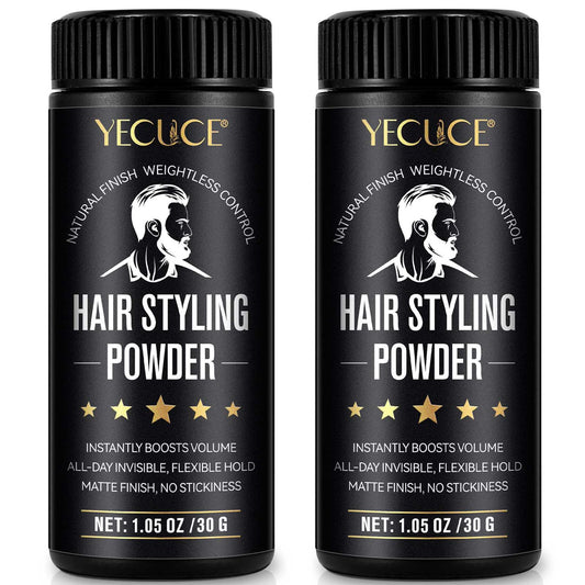 2PCS Hair Styling Powder 30g Large - Hair Texture Powder for Men | Matte Finish & Strong Hold | Natural Root Lift for Instant Volume | Oil-Free &