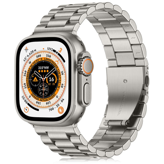 Netolo Titanium Metal Straps Compatible with Apple Watch Ultra 2 Strap 49mm, 24mm Wide and Colour-Matched Stainless Steel Replacement Band Compatible
