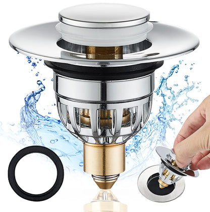 Tomario Sink Plugs Bathroom Plug, Stainless Steel Bathroom Basin Plug Pop Up Plugs for Wash Basin