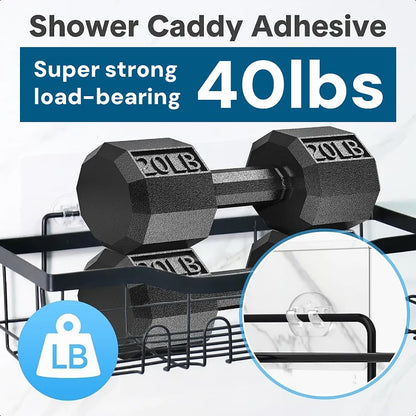 14Pcs Adhesive Shower Caddy Strips Waterproof No Drill Bathroom Shelf Hooks
