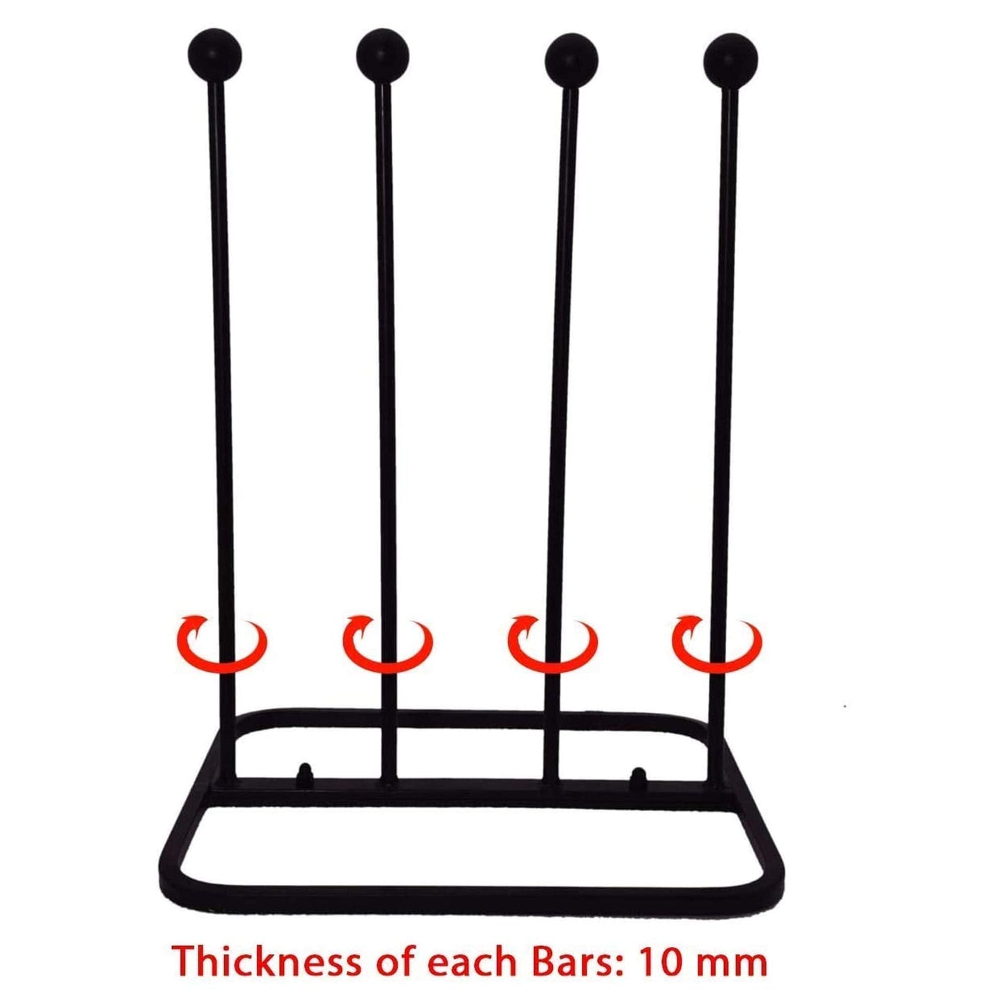 Arsuk Welly Boot Rack - Metal Wellington Boots Stand Outdoor, Cast Iron and Rustproof Wellies Storage Racks & Holder - 2 Pair & 4 Pair Boot Rack