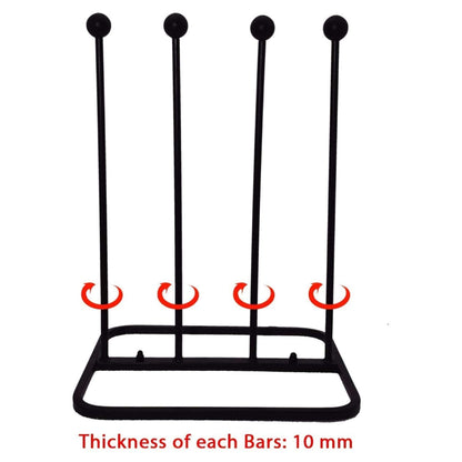 Arsuk Welly Boot Rack - Metal Wellington Boots Stand Outdoor, Cast Iron and Rustproof Wellies Storage Racks & Holder - 2 Pair & 4 Pair Boot Rack