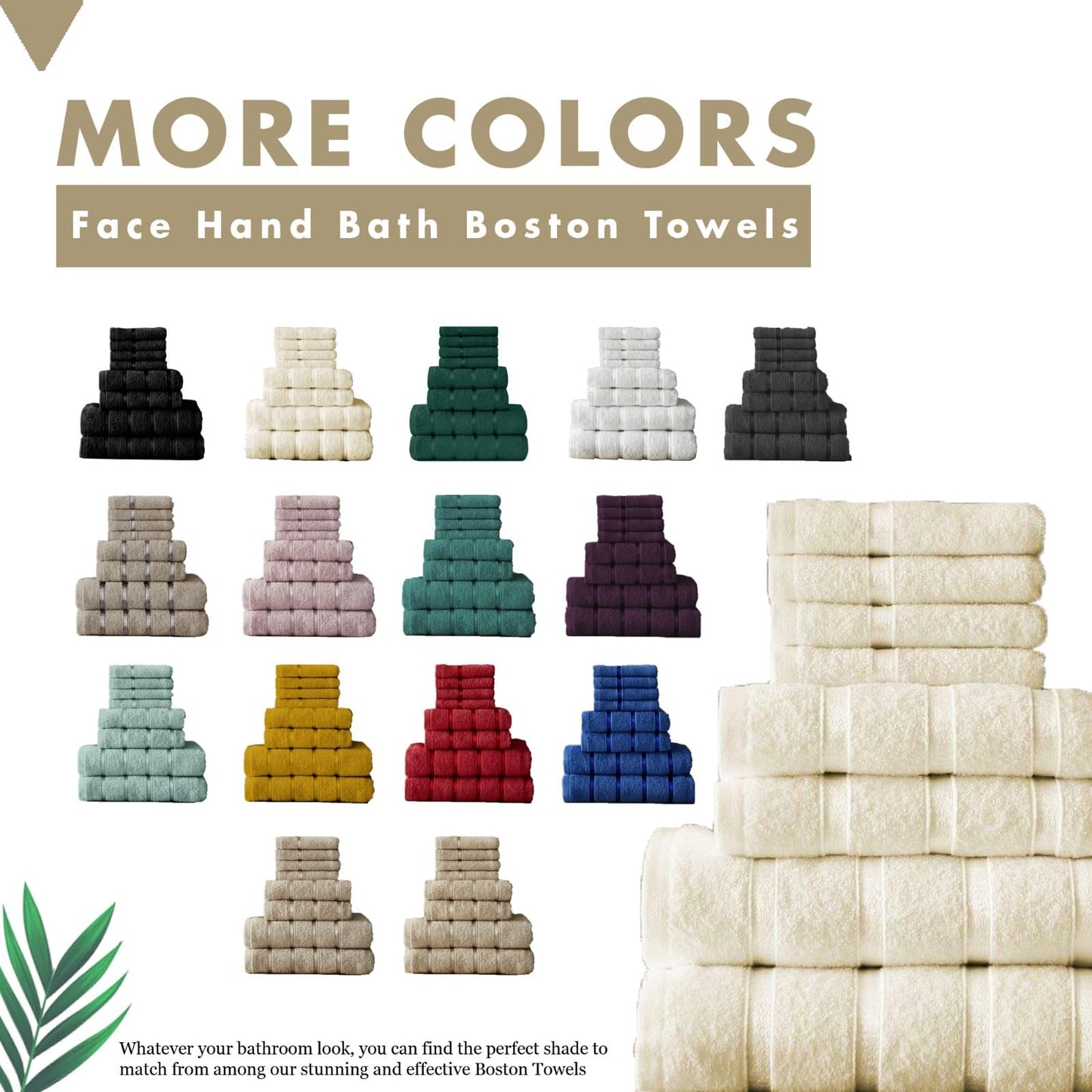 FAIRWAYUK 8-Piece Towels Bale Set for Bathroom, Ultra Soft Premium Quality Water Absorbent Towel Gift Sets, 100% Egyptian Cotton