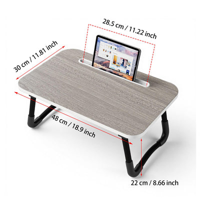 Small Laptop Bed Desk - Lap Desk 48 x 30cm for Breakfast Tray Table, Eating, Reading, Writing, Working, Laptop Stand for Bed, Sofa, Office and Home
