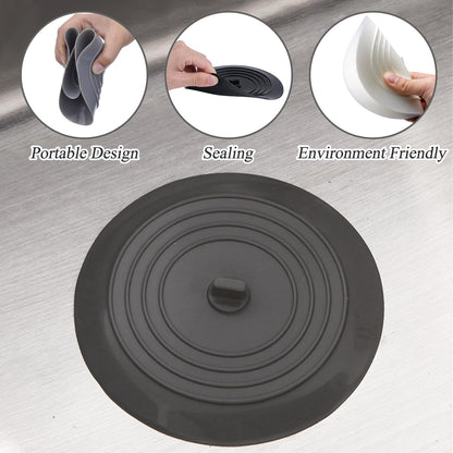 SYEYCW 3 Pcs Drain Stopper, Silicone Tub Stopper, 6 inch Durable Silicone Plug with Effective Seal, Drain Stopper Universal Sink Plug