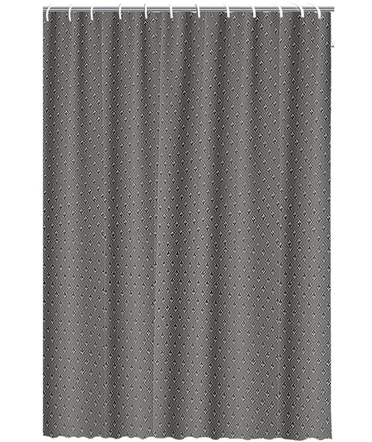 HTUK Waterproof Shower Curtains 180 x 180cm With 12 Hooks Mildew And Mould Resistant Fabric Shower Curtain 100% Polyester Diamond Pattern Shower
