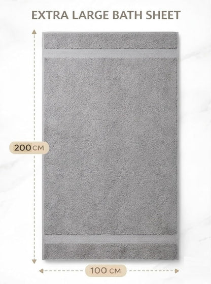 EDB 2X Extra Large Super Jumbo Bath Sheets Towels 100 cm W x 200 cm L Body Wrap Premium Quality 100% Egyptian Cotton Beach, Gym, Spa