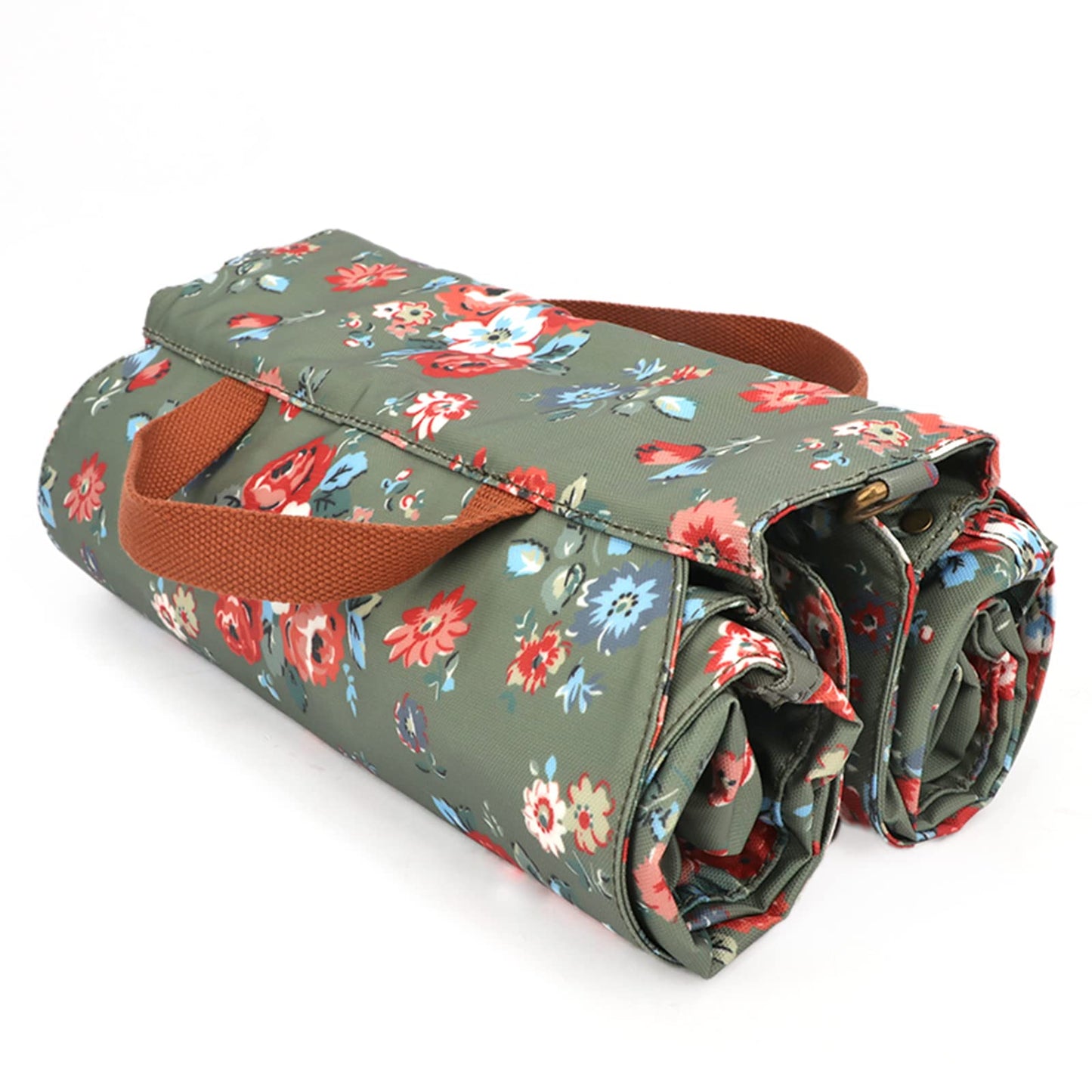 Tourbn TOURBON Waterproof Canvas Bicycle Bike Rear Seat Carrier Luggage Storage Bag Cycling Double Roll-up Pannier Bag Rear Pack (Flower Pattern),