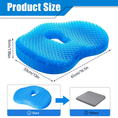zxevg Honeycomb Gel Seat Cushion Non-Slip Breathable