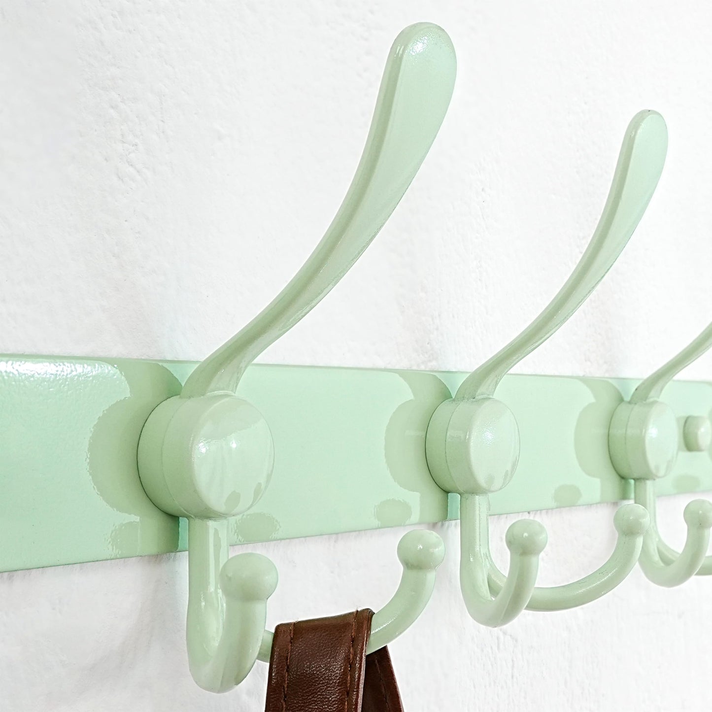 Dseap Coat Rack Wall Mount - 74cm Long 8-Tri-Hooks Heavy Duty Coat Hanger Rail Wall Hooks for Hanging Coats Hats Clothing Clothes Purse Mudroom