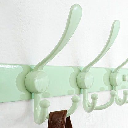 Dseap Coat Rack Wall Mount - 74cm Long 8-Tri-Hooks Heavy Duty Coat Hanger Rail Wall Hooks for Hanging Coats Hats Clothing Clothes Purse Mudroom