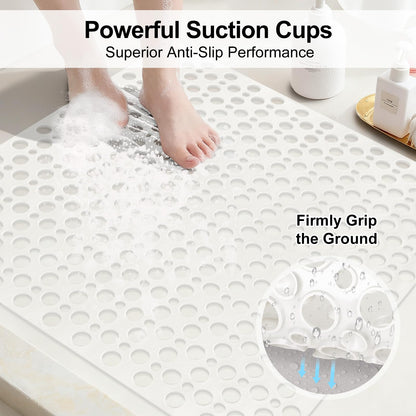 EIVINJE Shower Mat Non Slip Anti Mould: 53 x 53 cm Square Shower Mats for Inside Shower
