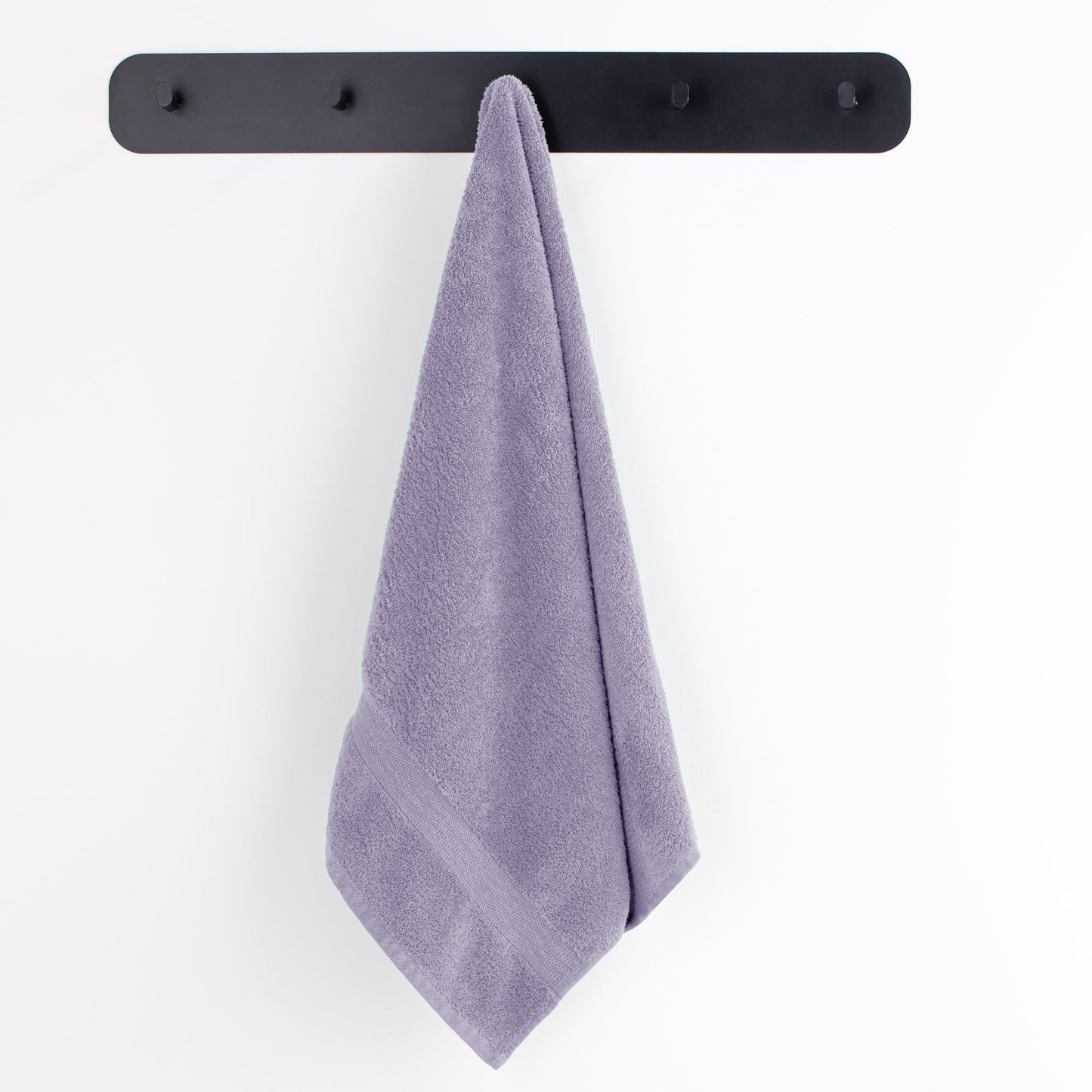 DecoKing Set of 6 Cotton Quality 525 g/m² 4 Hand Towels 50 x 100 cm and 2 Bath Towels 70 x 140 cm Purple Absorbent Marina