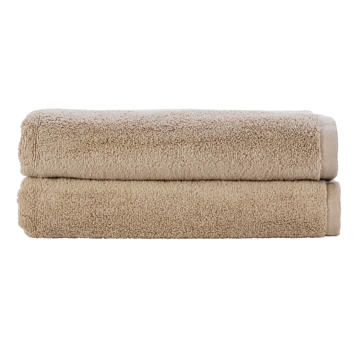 Christy Cirrus Lightweight Bath Sheets | Set of 2 Extra Large Towels | Super Soft and Fluffy | Quick Dry Bathroom Shower Towels | 100% Cotton | Latte