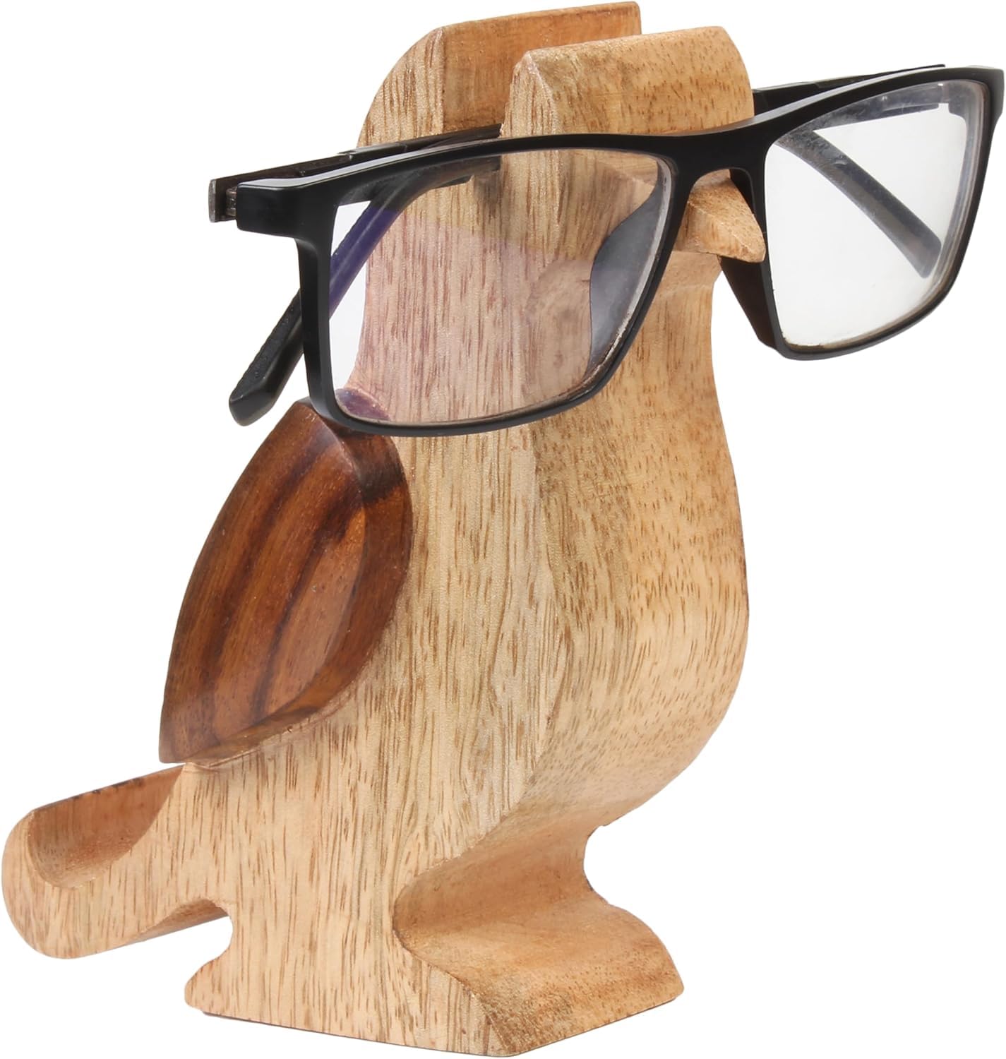 SWACRAFT Wooden Bird Spectacle Eyeglasses Holder Stand With Mobile Display Stand | Mango Wood Eyewear Sunglasses Holder Display Stand 6 Inch