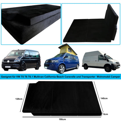 xxjolavv [Thickened] Portable Folding Mattress Compatible with VW T32 T4 T5 T6 T6.1 T7 Multivan California Beach Caravelle and Transporter