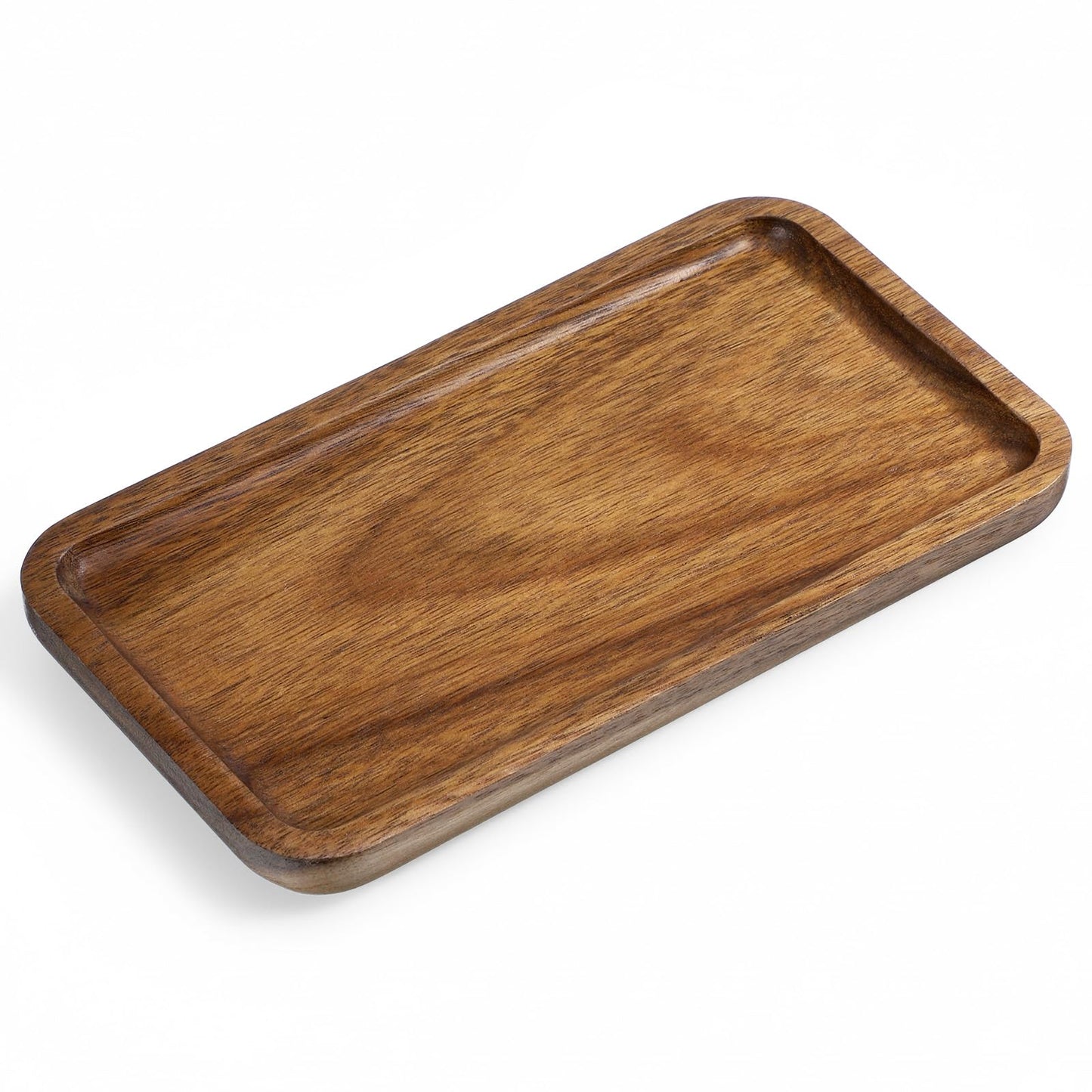 Bathroom Vanity Tray, 7.5 x 4 x 0.6 inch Acacia Wood Soap Dispenser Tray