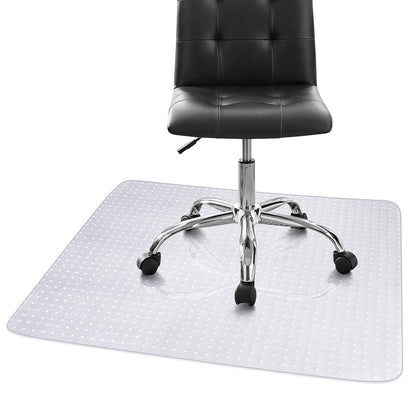 Rectangular Chair Mat for Carpet Protection, Clear Transparent PVC Floor Carpet Protector