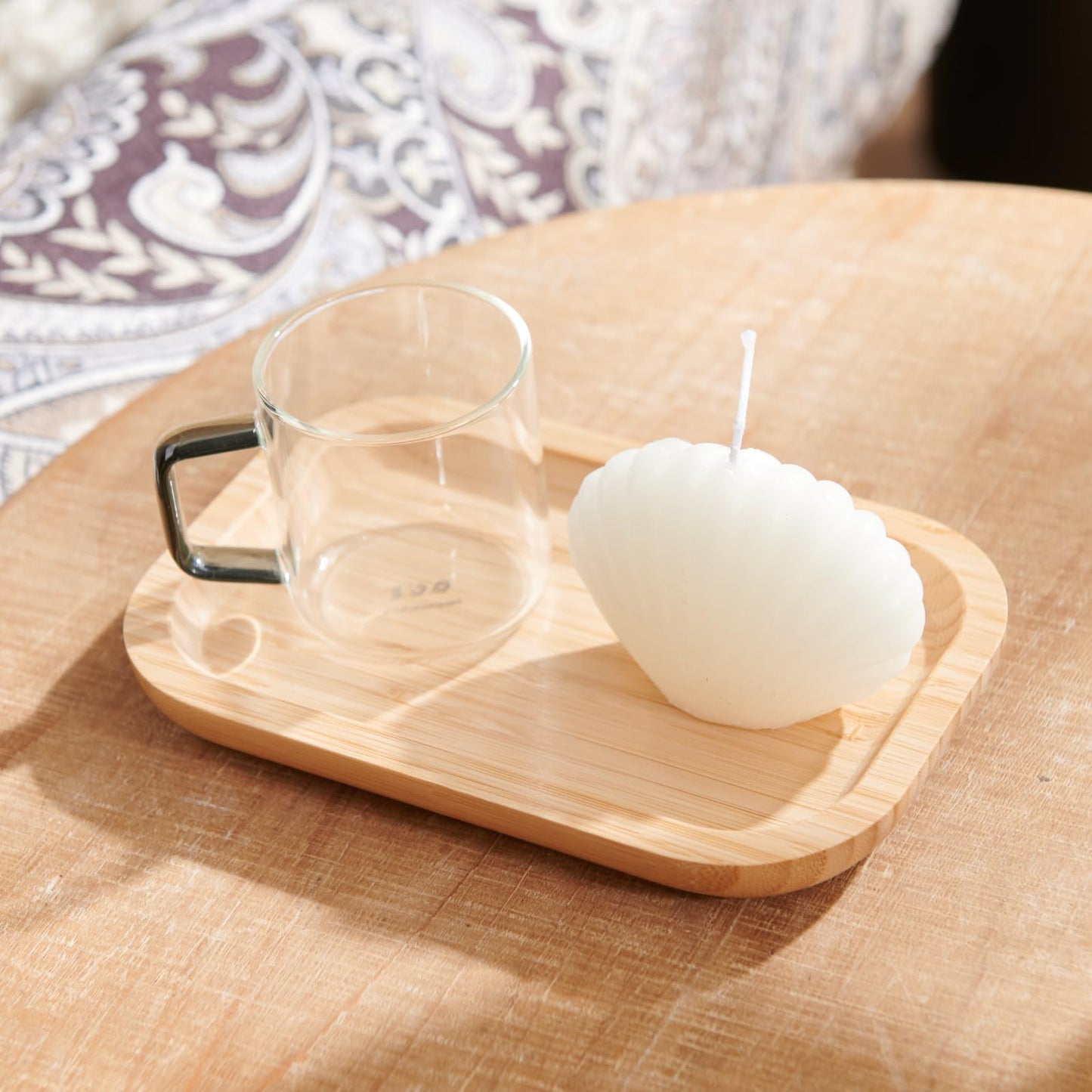 Bamboo Vanity Tray, Bathroom Counter Tray, Toilet Paper Basket Storage for Toilet Tank, Bathroom, Kitchen Counter 20 x 13 x 2 cm