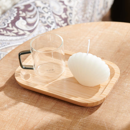 Bamboo Vanity Tray, Bathroom Counter Tray, Toilet Paper Basket Storage for Toilet Tank, Bathroom, Kitchen Counter 20 x 13 x 2 cm