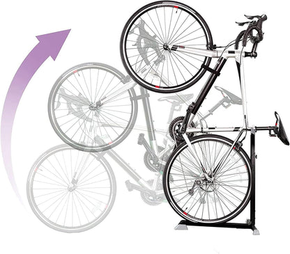Bike Nook Bicycle Stand, Portable and Stationary Space-Saving Rack with Adjustable Height, for Indoor Bike Storage