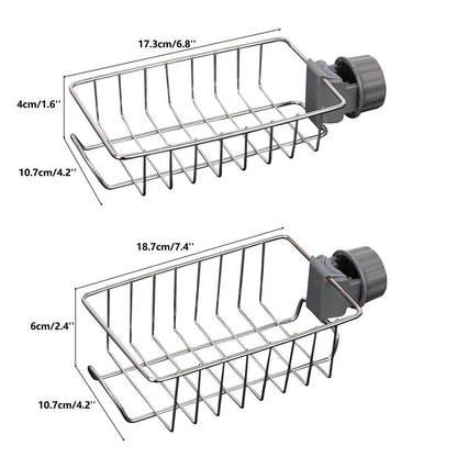 Beilala Bathroom Shower Caddy No Drill, 2 Pack Shampoo Soap Holders Stainless Steel Fauce Rack Kitchen Sink Organiser Bathroom Tidy Accessories Rust