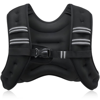 ZELUS Weighted Vest,5.4kg Weight Vest with Reflective Stripe for Workout, Strength Training, Running, Fitness, Muscle Building, Weight Loss,