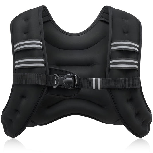 ZELUS Weighted Vest,5.4kg Weight Vest with Reflective Stripe for Workout, Strength Training, Running, Fitness, Muscle Building, Weight Loss,