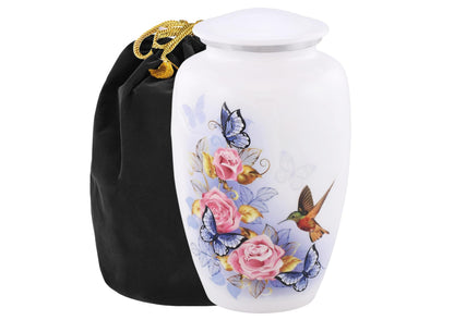 Urns of Dignity HUMMING BIRD CREMATION URNS,URN FOR HUMAN ASHES, ADULT URN FOR Funeral, Burial, Columbarium or Home, Cremation Urns for Human Ashes