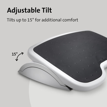Kensington SoleMate Foot Rest, Adjustable, 6-Level Tilt, Plastic, Grey/Black, 450 x 350mm, Ergonomic, Non-Slip Textured Surface