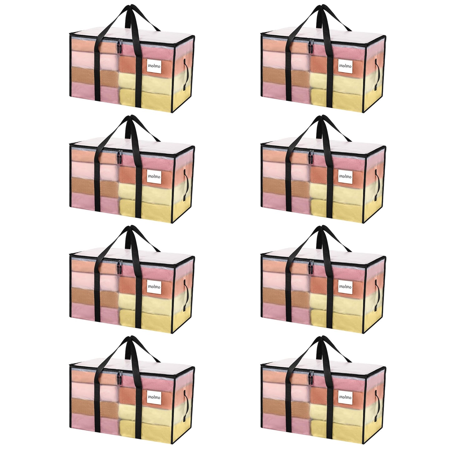 MOLMO 8 Pack Storage Bags, Heavy Duty Moving Bags