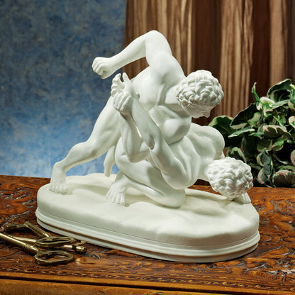 Design Toscano Hellenistic Greek Wrestlers Bonded Marble Statue
