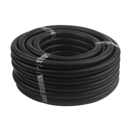 MUKCHAP 20m Flexible Corrugated Conduit Tube, 20mm ID x 25mm OD, Black