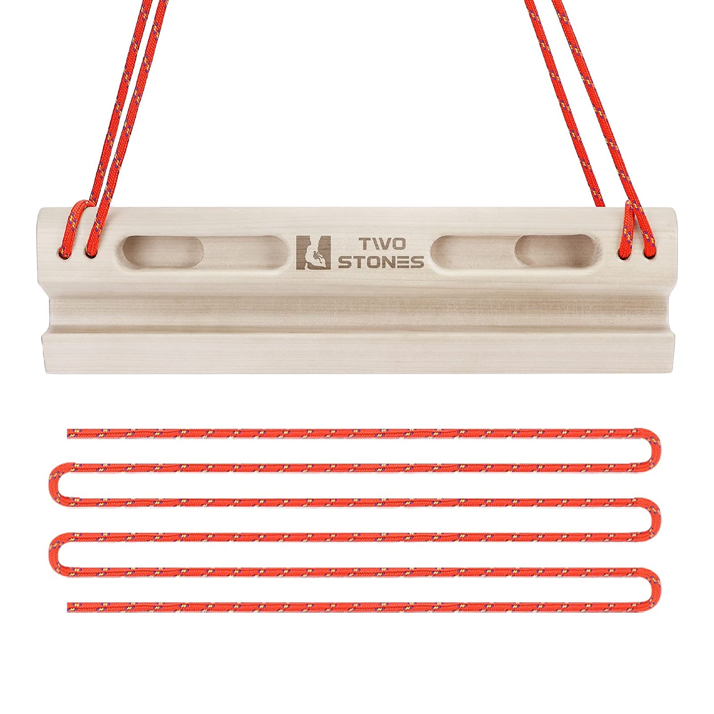 TWO STONES Portable Fingerboard as Rock Climbing Training Boards with Edges and Pockets, Portable Climbing Hangboard as Rock Climbing Finger
