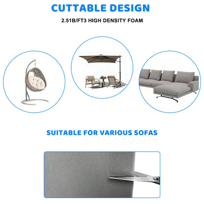 TW1TGOFT 2Pcs 50 x 50 cm Sofa Cushion Support - Sagging Sofa Support Repair Furniture Couch Seat Support for Seat Couch High Density Sponge for