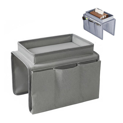 SIXHAOBU Sofa Armrest Organizer with Tray, Versatile Armchair Tray Waterproof Sofa Arm Chair Table Holder Non-Slip Armrest Organiser with 4 Bags for