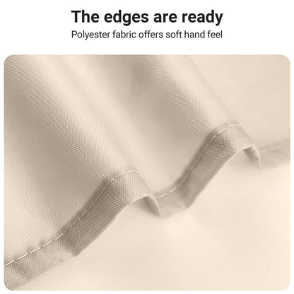 Lerores Shower Curtain, 160 x 200 cm, Beige, Weighted Hem, Anti-Mould Textile, Water-Repellent, Washable Polyester Fabric Bath Curtains for Bathroom