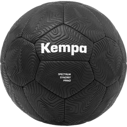 Kempa Spectrum Synergy Primo Black & White Handball Training and Play Ball with Unique 30 Panel Construction - Suitable for All Ages - Black - Size 0