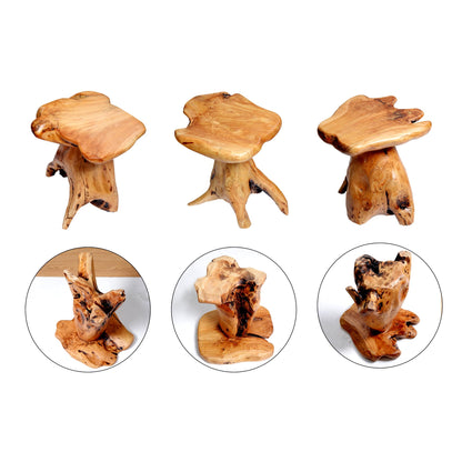Organizedlife Solid Cedar Stool, Multipurpose 36cm Tall for Home & Garden