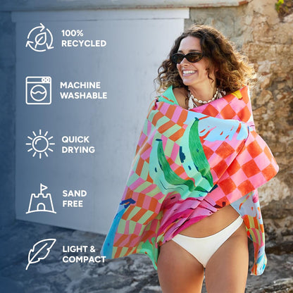 Dock & Bay Quick Dry Beach Towel - Banana Karma, Extra Large