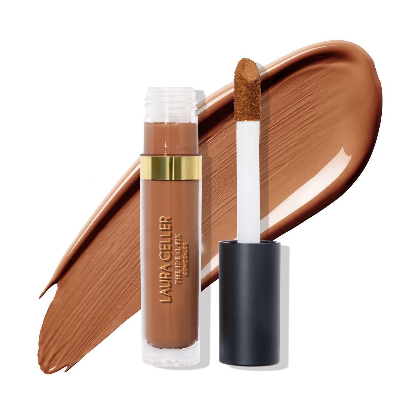 LAURA GELLER NEW YORK The Ideal Fix Concealer (Deep) - Buildable Medium to Full Coverage Under Eye Concealer - Long-Lasting Liquid For Covering Under