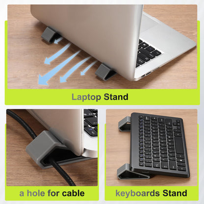 PATIKIL Laptop/Computer Keyboard Stand, 4-Pack Laptop Notebook Holder Portable Ventilated Anti-Slip for Desk Compact Cooling Notebook/Tablet, Green