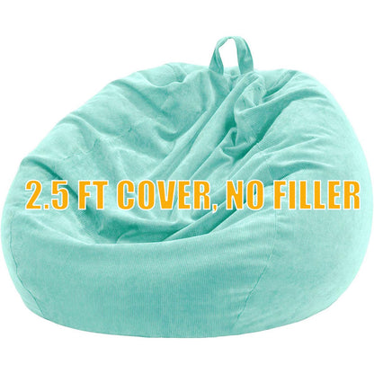 Nobildonna Bean Bag Chair Cover (No Filler) for Kids Beanbag Stuffed Animal Storage Without Filling Plush Toys Holder and Organizer Soft Premium