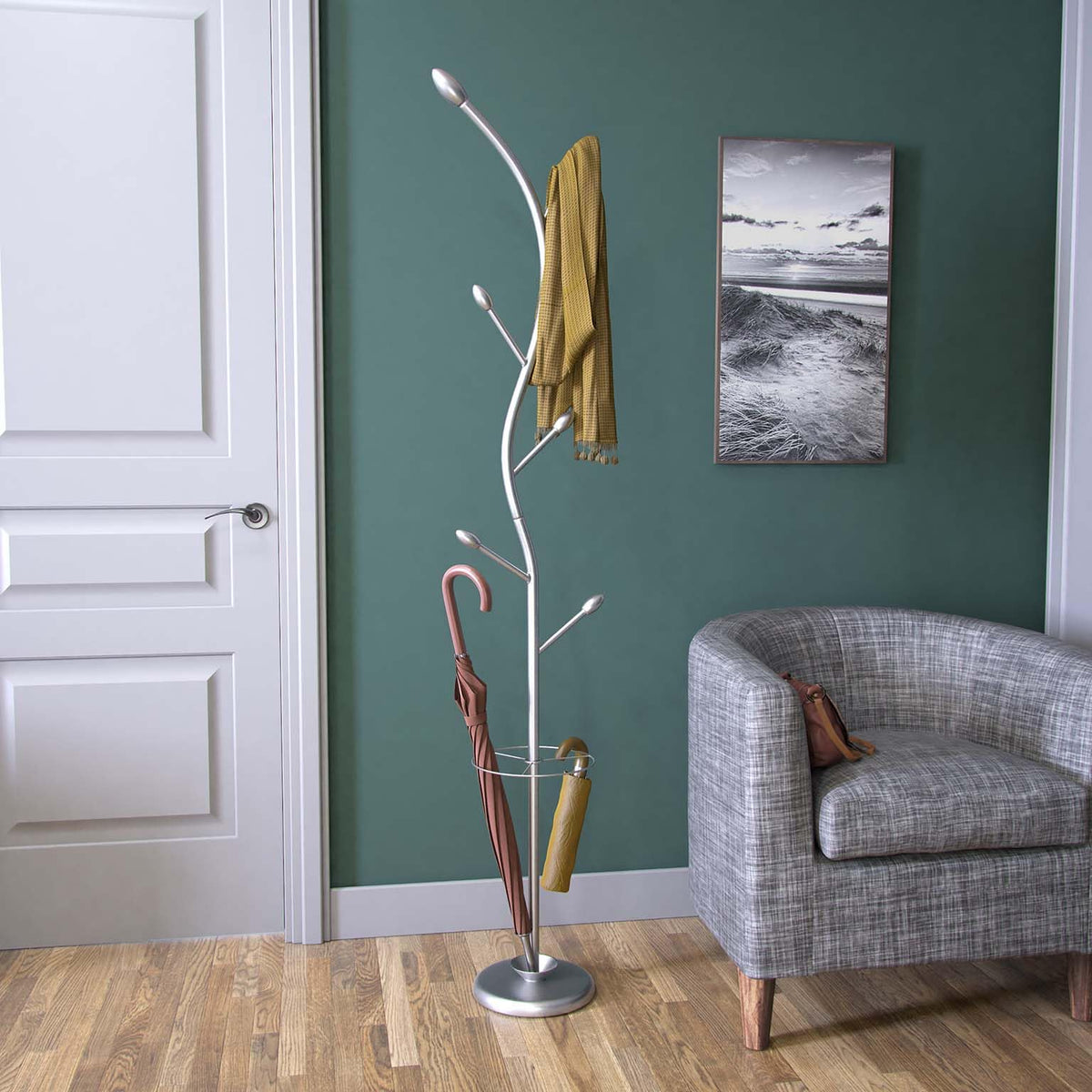 Versa 187903 Coat Stand metallic silver
