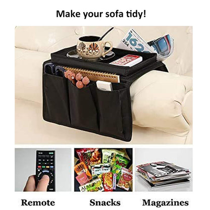 Sofa Armrest Organizer for Couch Armchair Recliner Anti-slip Hanging Storage Bag Armchair TV Remote Control Holder Cup Holder Tray Tidy Storage Pouch