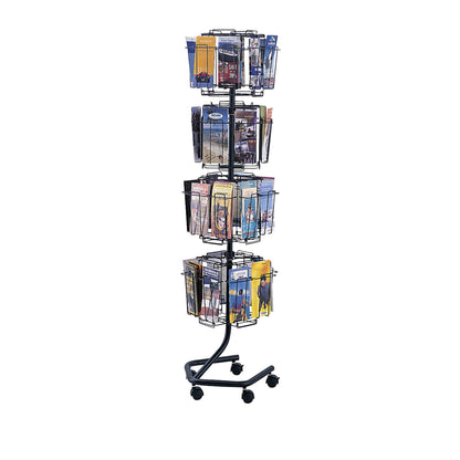 Safco A4/ DL Pockets Rotating Floor Standing Display Unit