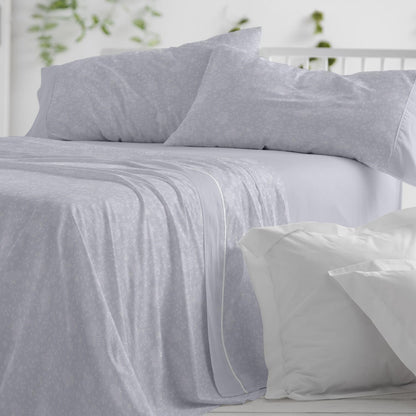 Burrito Blanco Cotton Flannel Sheets, Blue, Ancho de 135 cm
